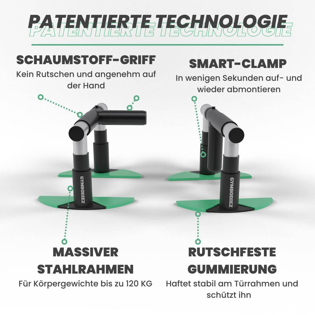 Flex-Up™| Erste Tragbare & Patentierte Premium Klimmzugstange Für Deinen Türrahmen