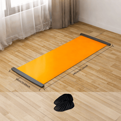 Gymbodiez© - Premium Indoor Speed Skating & Fitness Mat - Core & Leg Toning