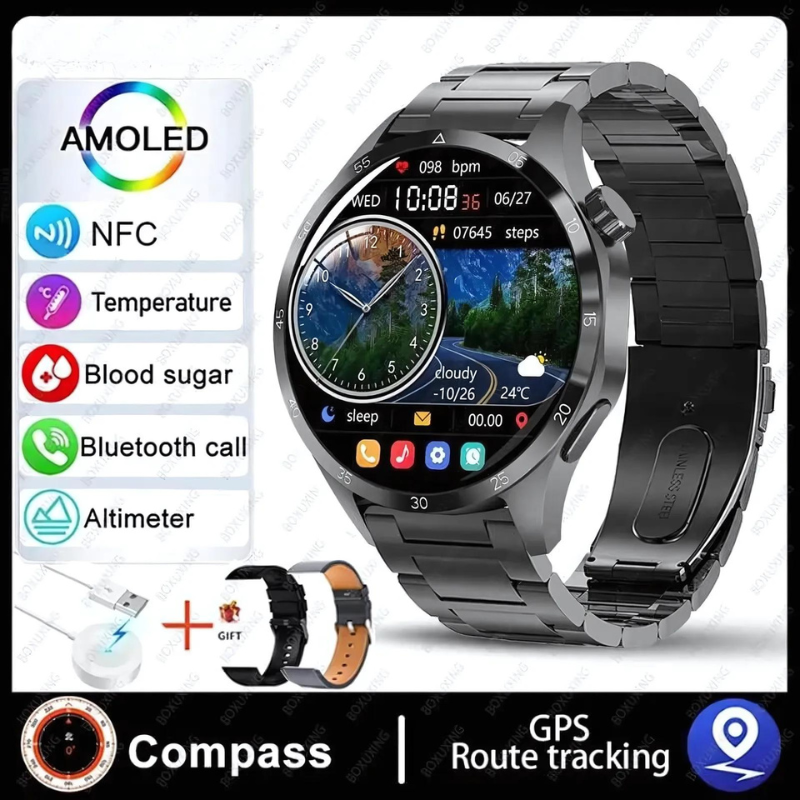 Gymbodiez© - 2025 New GT4 Pro Blood Sugar Monitoring Smartwatch - GPS tracker