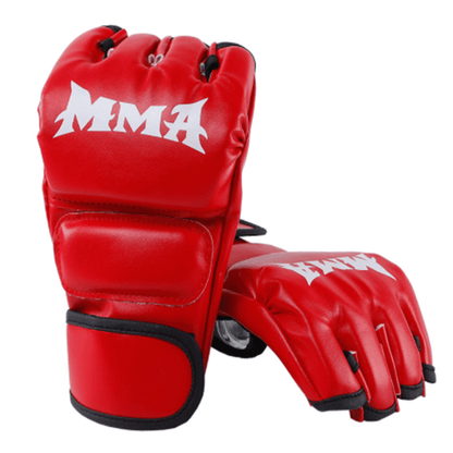 Gymbodiez© - Premium Half Finger MMA Boxing Gloves (1 Pair)