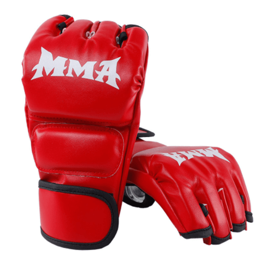 Gymbodiez© - Premium Half Finger MMA Boxing Gloves (1 Pair)