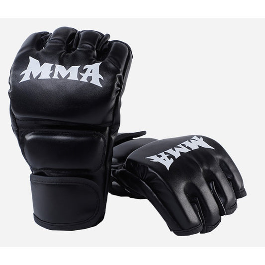 Gymbodiez© - Premium Half Finger MMA Boxing Gloves (1 Pair)