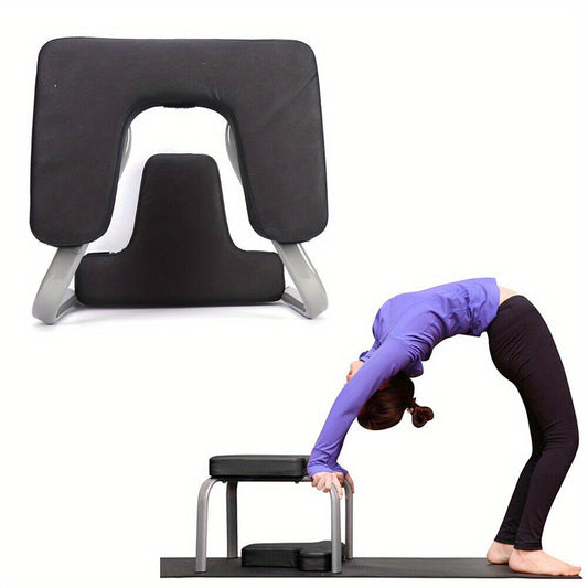 Gymbodiez© - Premium Black Yoga Headstand Stool - Durable, Comfortable, 200kg Capacity