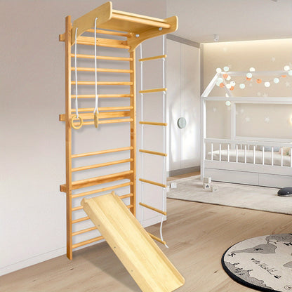 Gymbodiez© - Premium Multifunctional Wooden Wall Bars & Climbing Frame