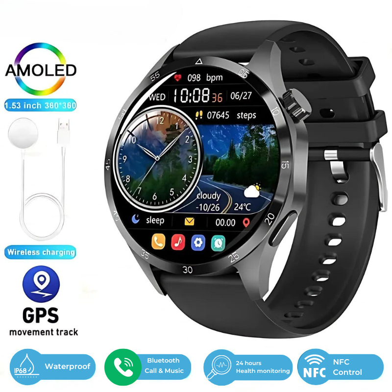 Gymbodiez© - 2025 New GT4 Pro Blood Sugar Monitoring Smartwatch - GPS tracker