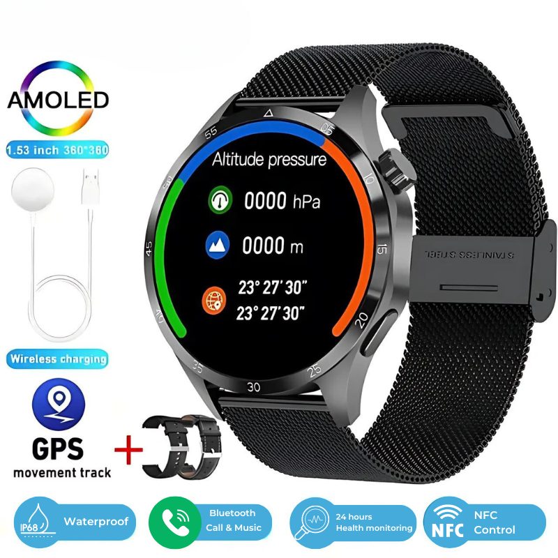 Gymbodiez© - 2025 New GT4 Pro Blood Sugar Monitoring Smartwatch - GPS tracker