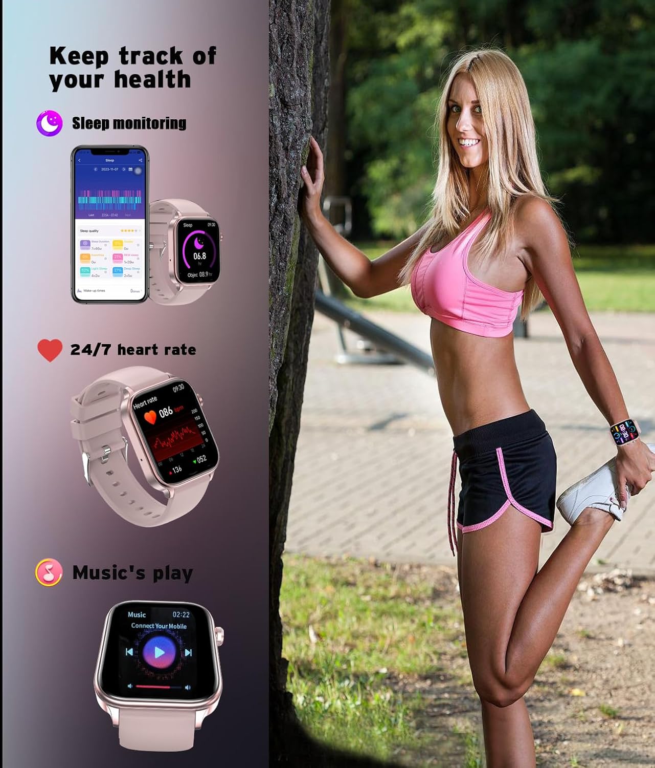 Gymbodiez© - GZ91 Extraodinary Health Exercise Management ECG Bluetooth Call SOS Emergency Call