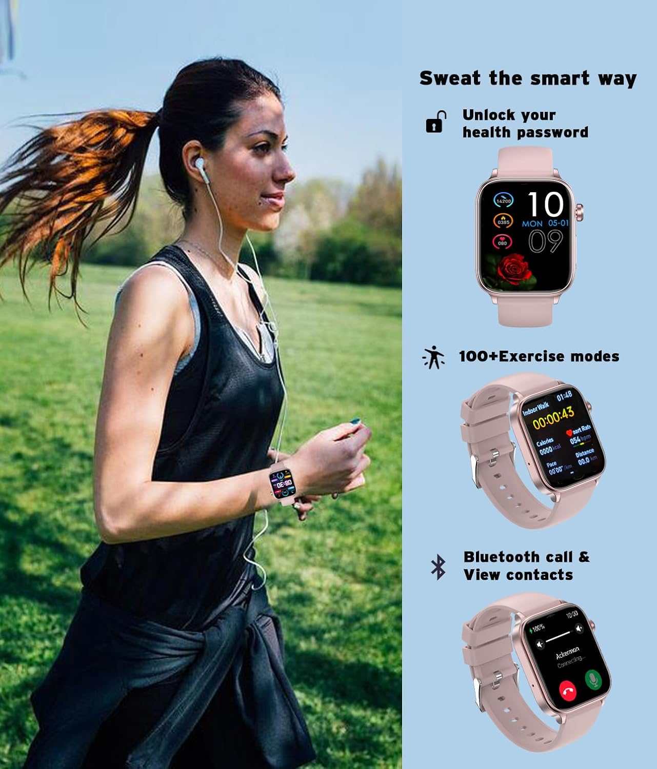 Gymbodiez© - GZ91 Extraodinary Health Exercise Management ECG Bluetooth Call SOS Emergency Call