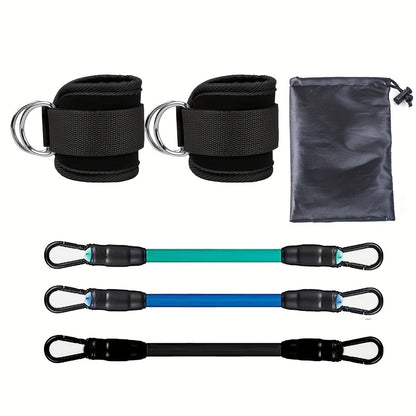 Gymbodiez© - Premium Adjustable Ankle Resistance Bands Set for Glute & Leg Training