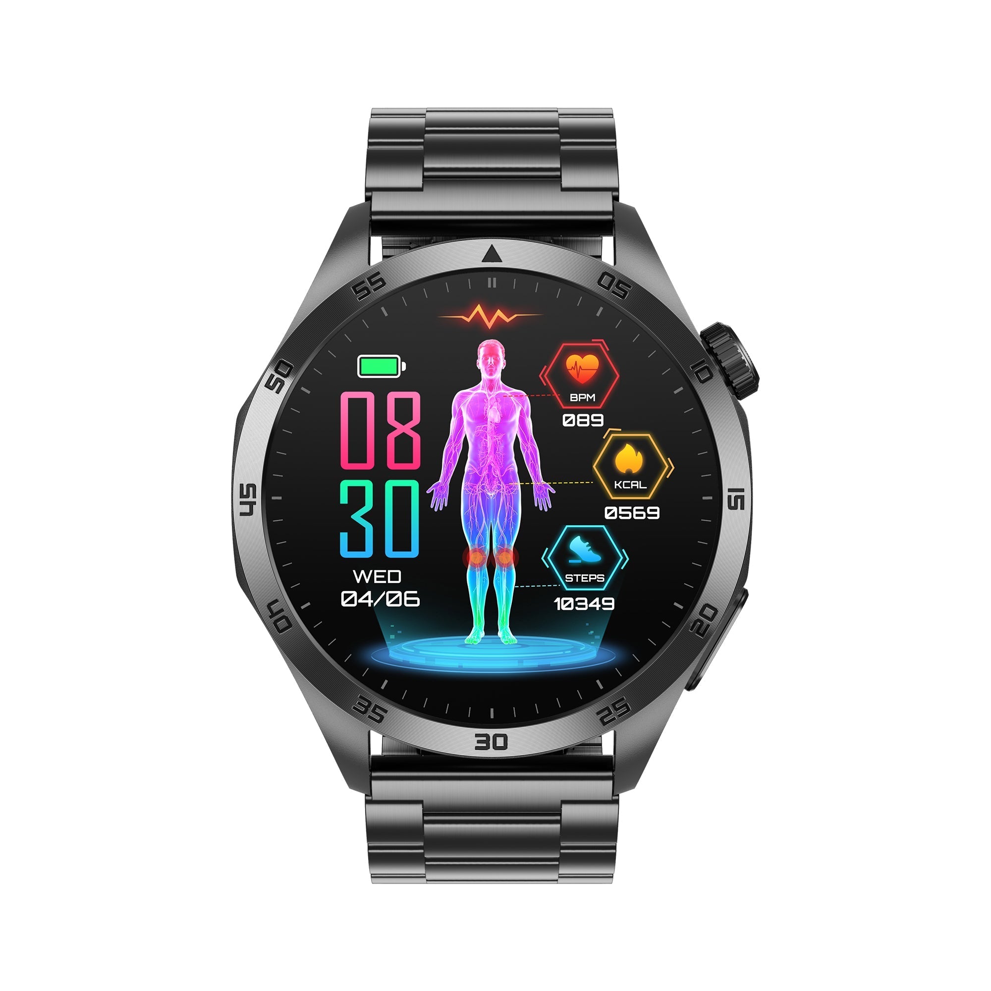 Gymbodiez© - GZ221 Micro Health Check ECG Blood Oxygen All Day Sleep Monitor Blood Pressure Amoled Screen