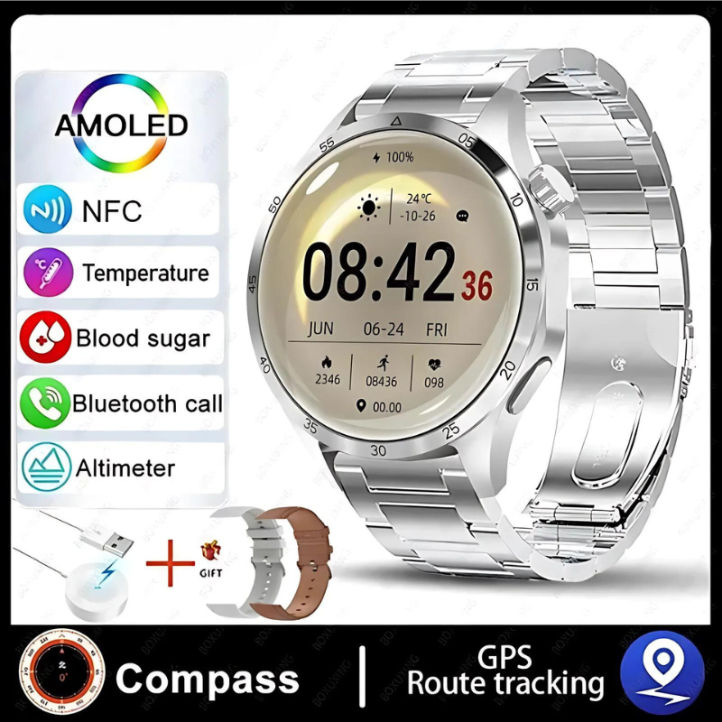 Gymbodiez© - 2025 New GT4 Pro Blood Sugar Monitoring Smartwatch - GPS tracker