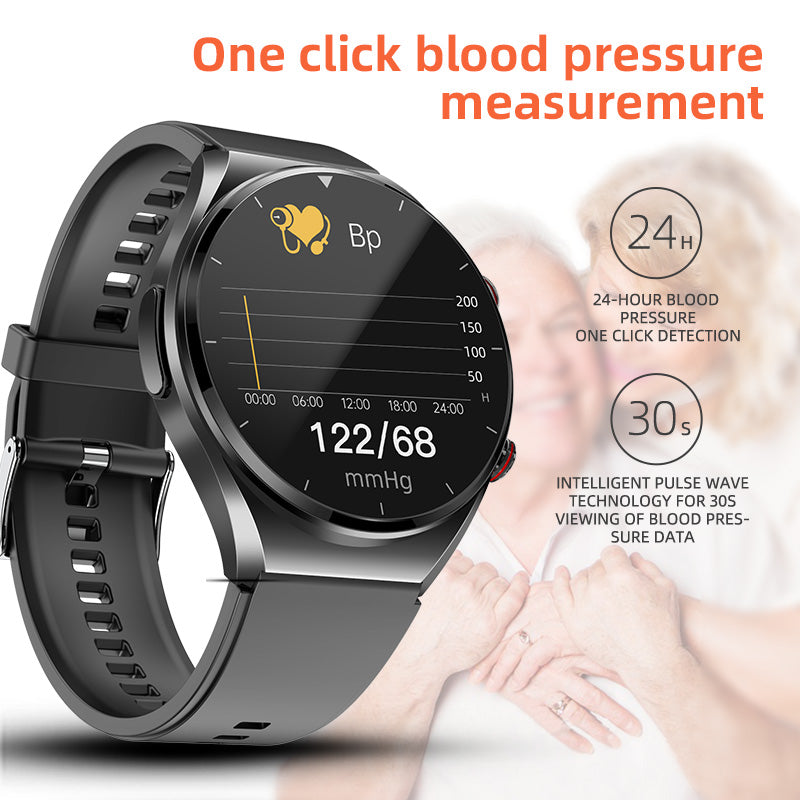 Gymbodiez© - Premium One-click Blood Pressure ECG/EKG HRV Heart Rate Montor Health Smart Watch