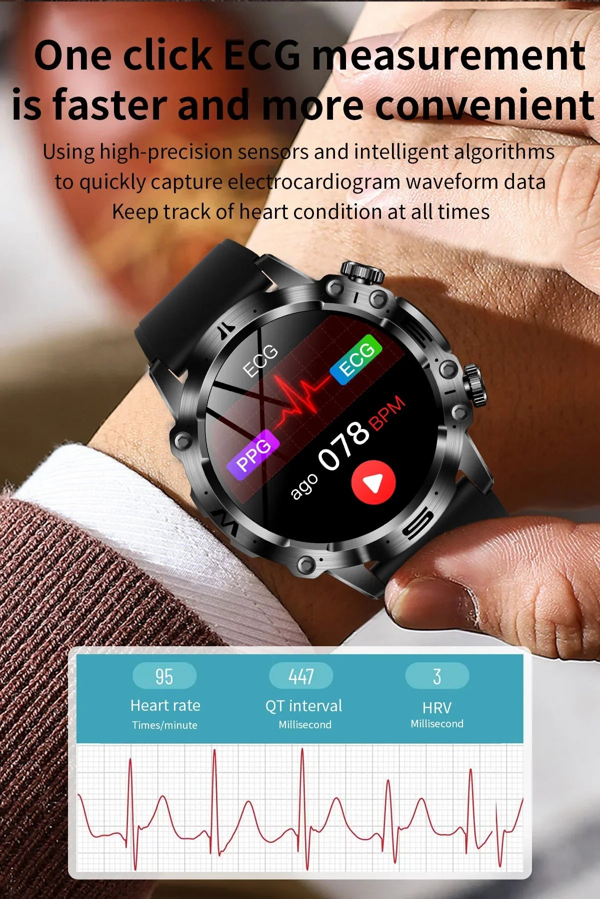 Gymbodiez© Pro: Premium ECG, HRV & Health Monitoring Smartwatch