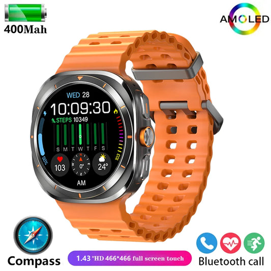 Gymbodiez© - 7 Ultra – Premium Outdoor Smartwatch | AMOLED Display, GPS & Compass | Bluetooth Calling | IP68 Waterproof | Upgraded for Galaxy Watch 6 Users