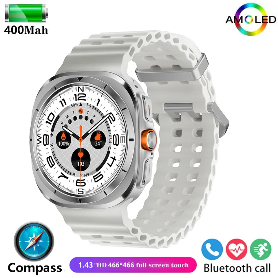 Gymbodiez© - 7 Ultra – Premium Outdoor Smartwatch | AMOLED Display, GPS & Compass | Bluetooth Calling | IP68 Waterproof | Upgraded for Galaxy Watch 6 Users