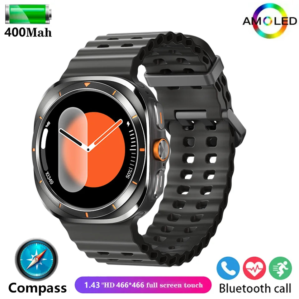 Gymbodiez© - 7 Ultra – Premium Outdoor Smartwatch | AMOLED Display, GPS & Compass | Bluetooth Calling | IP68 Waterproof | Upgraded for Galaxy Watch 6 Users