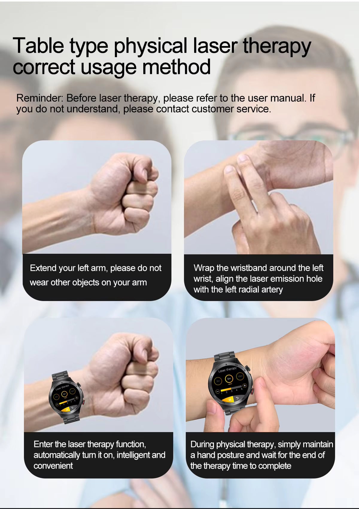 Gymbodiez© HealthWave Max - Premium Medical Smartwatch for Blood Diagnostics