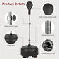 Gymbodiez© - Premium Adjustable Speed Reflex Punching Bag - Freestanding Boxing Ball for All Ages
