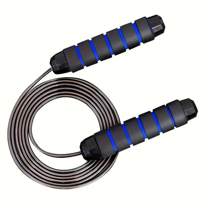 Gymbodiez© - Premium Adjustable Steel Jump Rope - Anti-Tangle Foam Handles for Fitness & Slimming