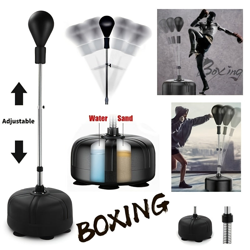 Gymbodiez© - Premium Adjustable Speed Reflex Punching Bag - Freestanding Boxing Ball for All Ages